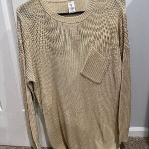 MSU Spartan Women's Sweater Cream/Tan Size M